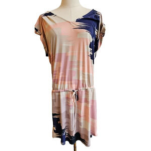 Tori Richard Honolulu Drop Waist Mini Dress Stretch Sz Large